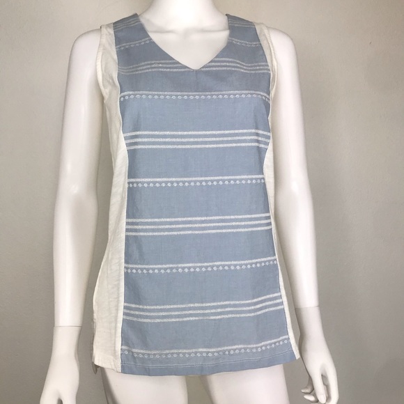 Tommy Hilfiger Cotton top blue sleeveless top size S - Picture 1 of 11